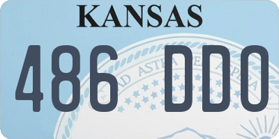 KS license plate 486DDO