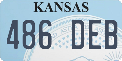 KS license plate 486DEB