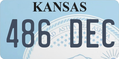 KS license plate 486DEC