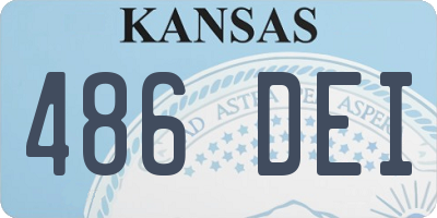 KS license plate 486DEI