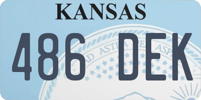 KS license plate 486DEK