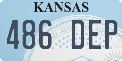 KS license plate 486DEP