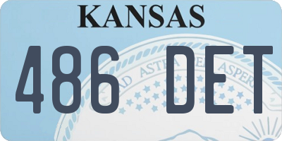 KS license plate 486DET