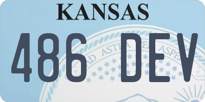 KS license plate 486DEV