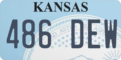 KS license plate 486DEW
