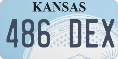 KS license plate 486DEX