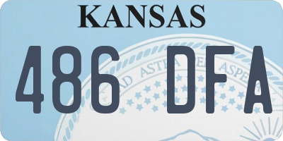 KS license plate 486DFA