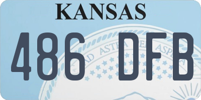 KS license plate 486DFB