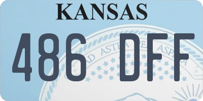 KS license plate 486DFF