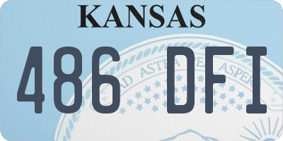 KS license plate 486DFI