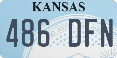 KS license plate 486DFN