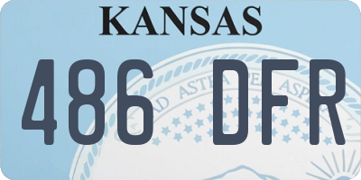 KS license plate 486DFR