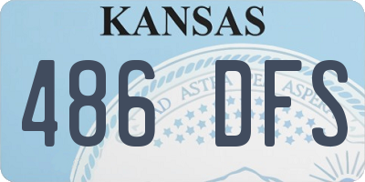 KS license plate 486DFS