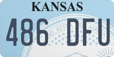 KS license plate 486DFU