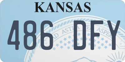 KS license plate 486DFY