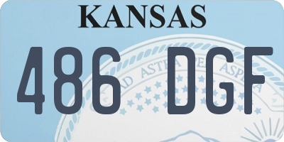 KS license plate 486DGF
