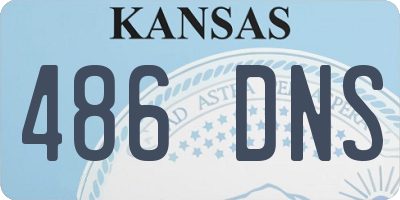 KS license plate 486DNS