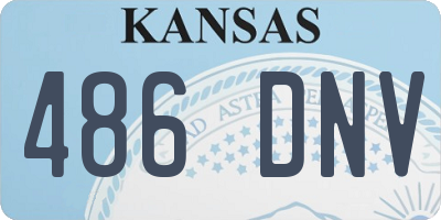 KS license plate 486DNV