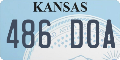 KS license plate 486DOA