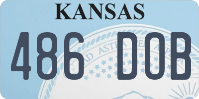 KS license plate 486DOB
