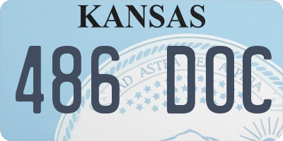 KS license plate 486DOC