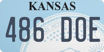 KS license plate 486DOE