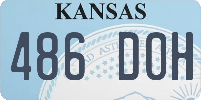KS license plate 486DOH