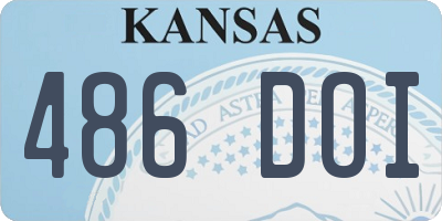 KS license plate 486DOI