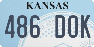 KS license plate 486DOK
