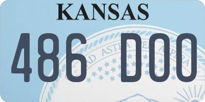 KS license plate 486DOO