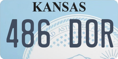 KS license plate 486DOR
