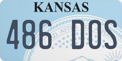 KS license plate 486DOS