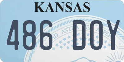 KS license plate 486DOY