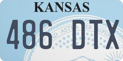 KS license plate 486DTX