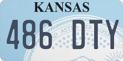 KS license plate 486DTY