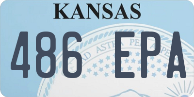 KS license plate 486EPA