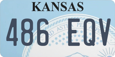 KS license plate 486EQV