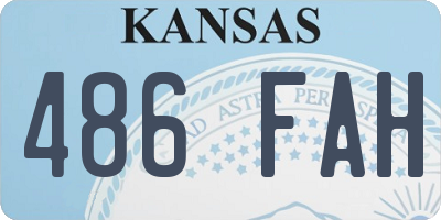 KS license plate 486FAH
