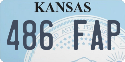 KS license plate 486FAP
