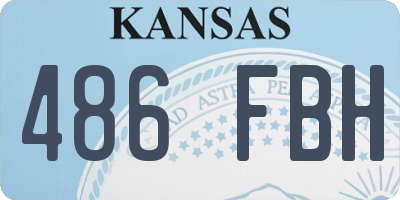 KS license plate 486FBH