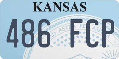 KS license plate 486FCP