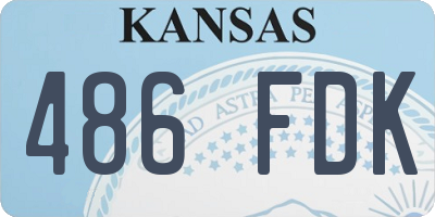 KS license plate 486FDK