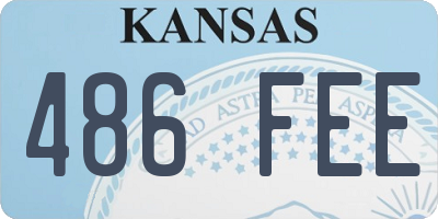 KS license plate 486FEE