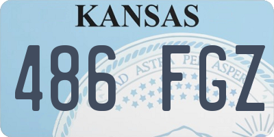 KS license plate 486FGZ