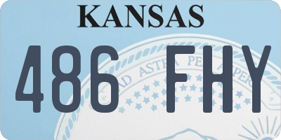 KS license plate 486FHY