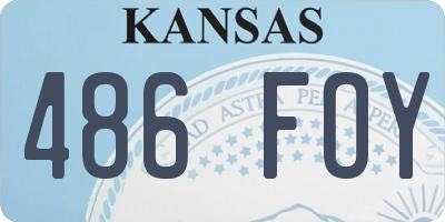 KS license plate 486FOY