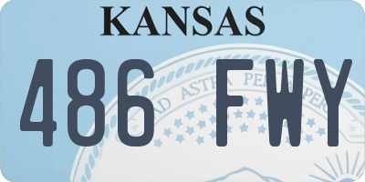 KS license plate 486FWY