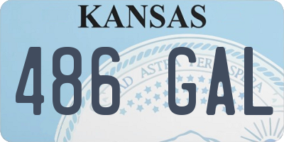 KS license plate 486GAL
