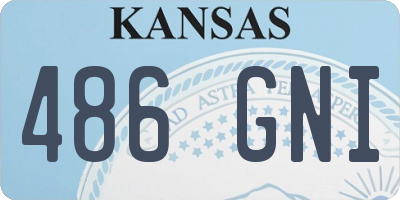 KS license plate 486GNI