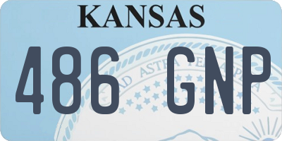 KS license plate 486GNP